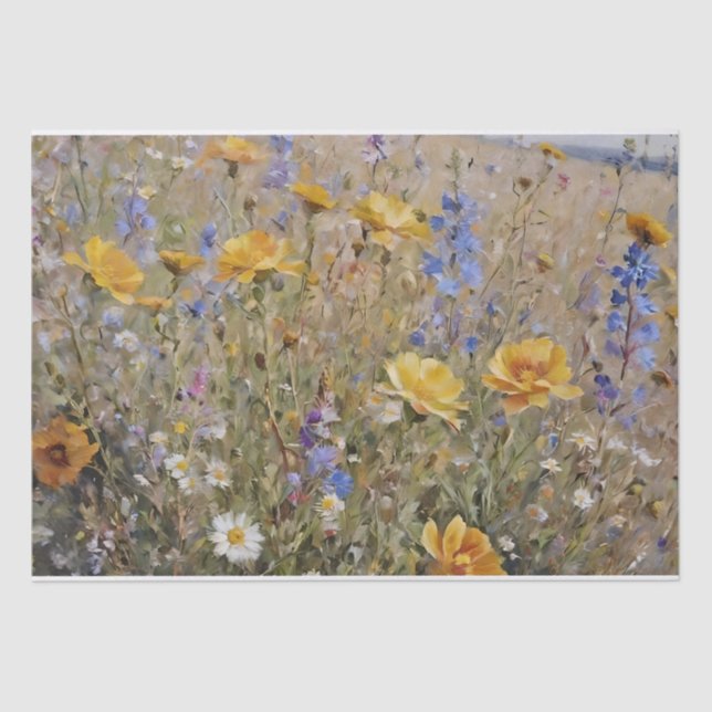 Mountain Wildflowers Decoupage Tissue Paper (Front)
