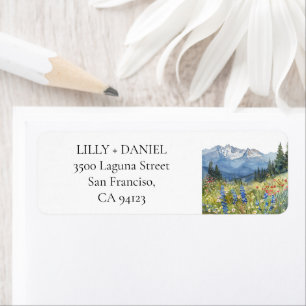 Mountain Wildflowers Floral Return Address