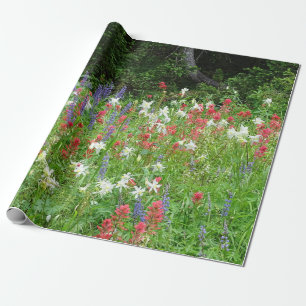 Mountain Wildflowers in July Wrapping Paper