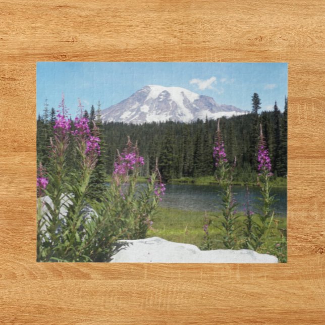 Mountain Wildflowers Photo Jigsaw Puzzle (In Situ)