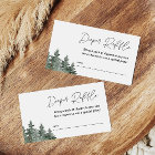 Mountain Winter Baby Shower Diaper Raffle Cards