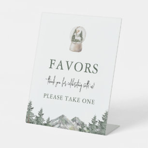 Mountain Winter Onederland Birthday Favour Sign