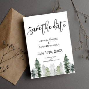 Mountain Winter Save the date Invitation