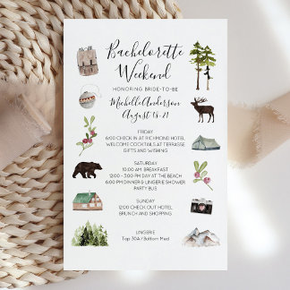 Mountain Woods Bachelorette Weekend Itinerary