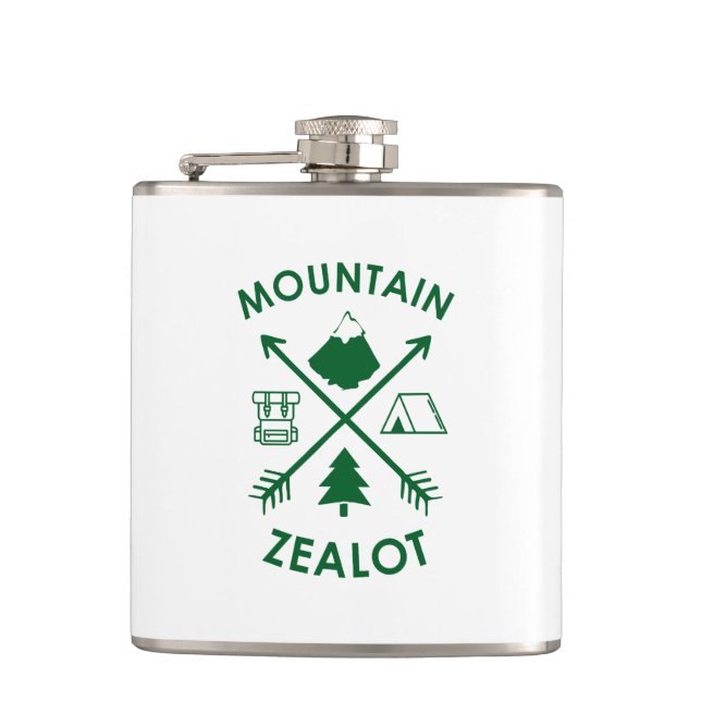 Mountain Zealot Hip Flask (Front)