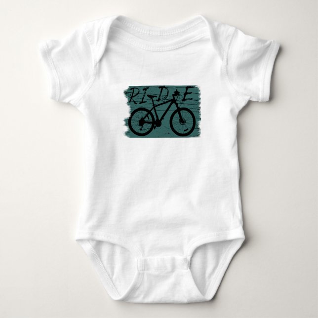 Mountainbike adventure baby bodysuit (Front)