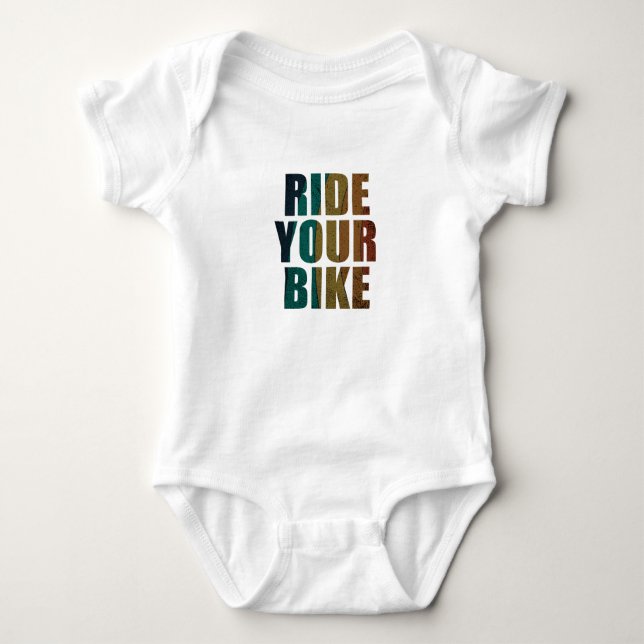 Mountainbike adventure baby bodysuit (Front)