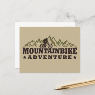 Mountainbike adventure holiday postcard