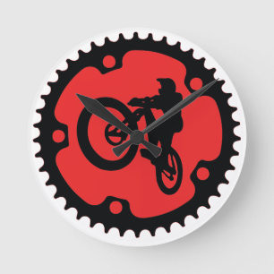 Mountainbike Jump Round Clock