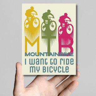 Mountainbike MTB Mountain bicycle bike Postcard