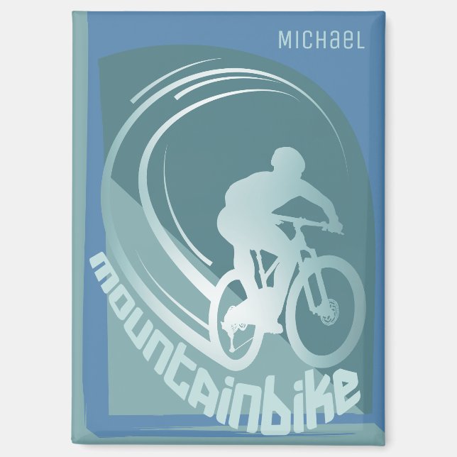 Mountainbike mtb Mountainbiker biking Magnet (Front)