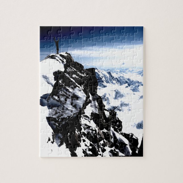 Mountaineer Achievement Snow Winter Jigsaw Puzzle (Vertical)