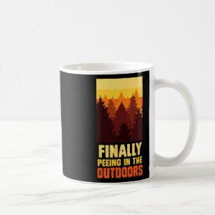 Mountaineer Funny Peeing Outside Nature Boy Mounta Coffee Mug