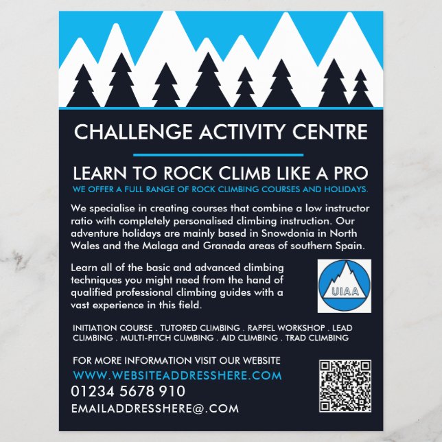 Mountaineer, Hiking and Climbing, Adventure Flyer (Front)