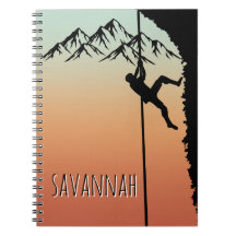Mountaineer Journal Rock Climbing Custom Notebook 