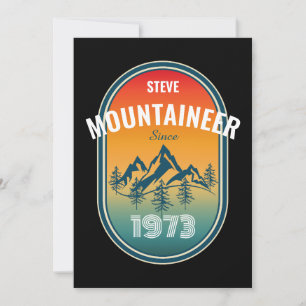 Mountaineer Personalise Vintage Birthday Invitation