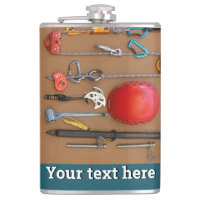 Mountaineering kit, helmet, ropes, carabiners