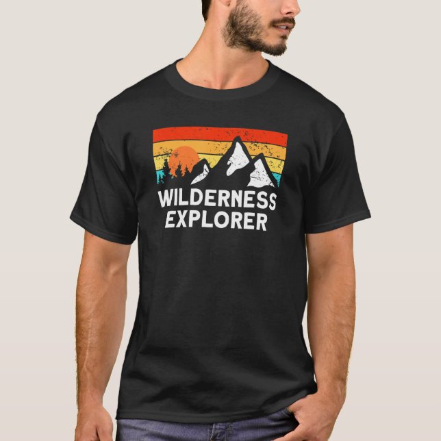 Mountaineering Nature Mountains Wilderness Explore T-Shirt (Front)