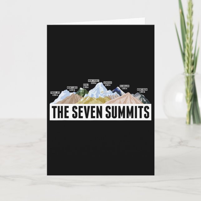 Mountaineering - Seven Summits - Climbing Boulderi Card (Front)