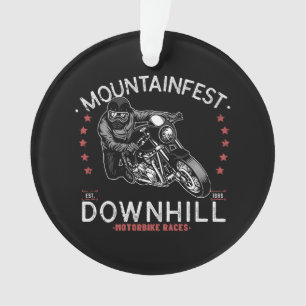 Mountainfest Downhill Motorbike Race Graphic Motor Ornament