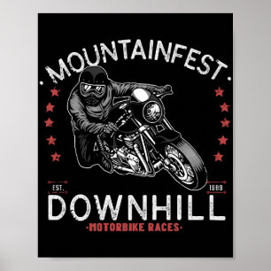 Mountainfest Downhill Motorbike Race Graphic Motor Poster