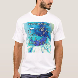 MountainFire Coyote Leaping over the Blue Volcano T-Shirt