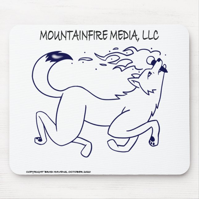 MountainFire Media Logo Design on a Mouse Pad (Front)