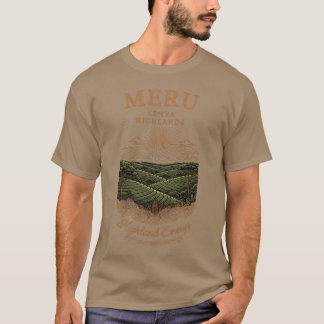Mountainous Coffee Farm Design T-Shirt