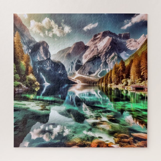 Mountainous landscape jigsaw puzzle (Vertical)