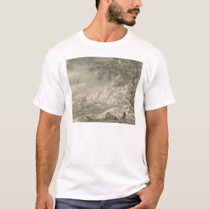 Mountainous Landscape with a Hiker T-Shirt