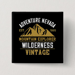 Mountains - Adventure Nevada Mountain 15 Cm Square Badge