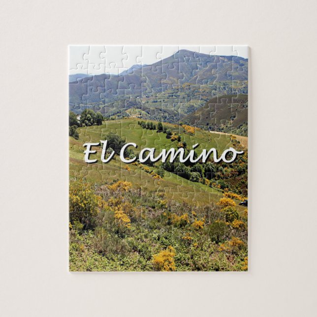 Mountains along El Camino, Spain (caption) Jigsaw Puzzle (Vertical)