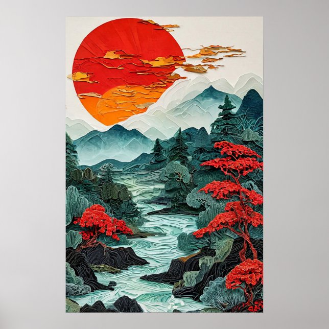 Mountains and forest poster (Front)