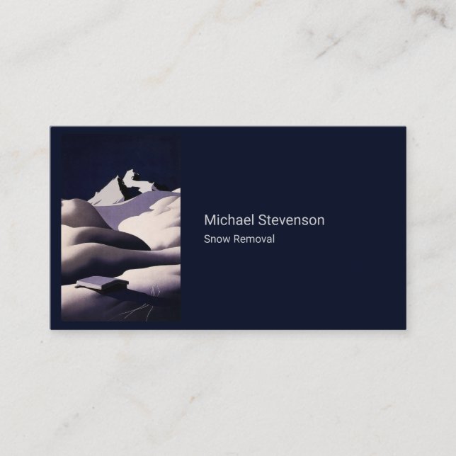 Mountains And Hills of Snow in Austria in Winter Business Card (Front)