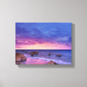 Mountains and Lake Scenic Nature Photo Canvas Print