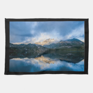 Mountains and Lake Scenic Nature Photo Tea Towel