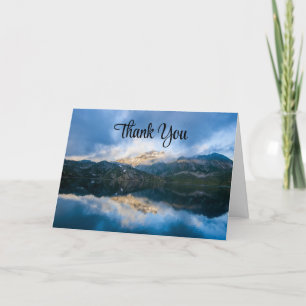 Mountains and Lake Scenic Nature Photo Thank You