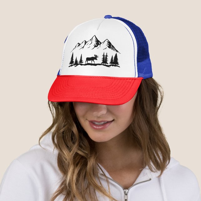 Mountains and Moose  Trucker Hat (In Situ)