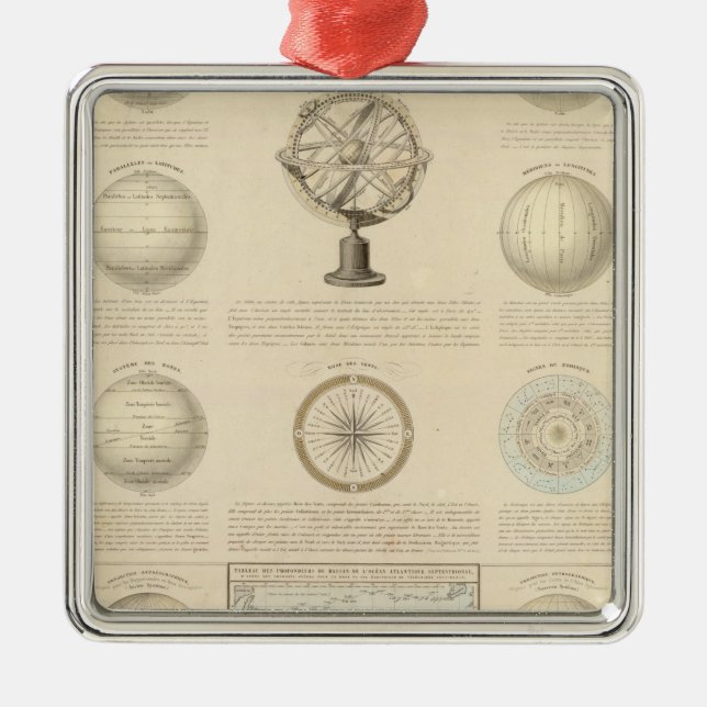 Mountains and River of the World Metal Tree Decoration (Front)