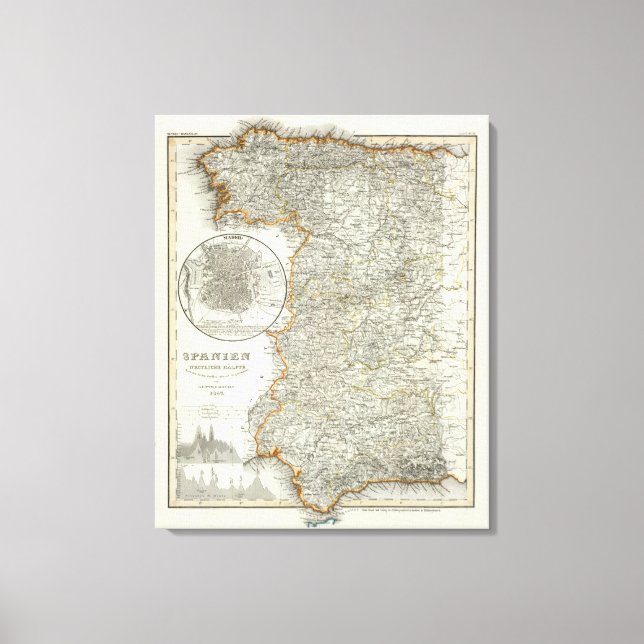 Mountains and Rivers of Madrid Canvas Print (Front)