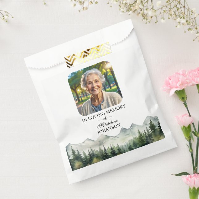 Mountains and Trees Celebration Of Life Keepsake Favour Bags (Sealed)