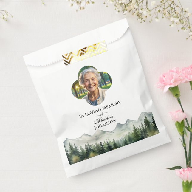 Mountains and Trees Celebration Of Life Keepsake Favour Bags (Sealed)