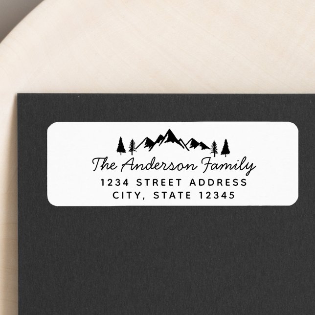 Mountains and Trees Family Name Return Address (Creator Uploaded)