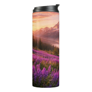 Mountains and Wildflowers - 16 oz Thermal Tumbler