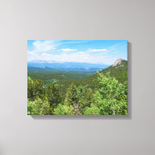 mountains and wooded valleys at golden gate canyon canvas print