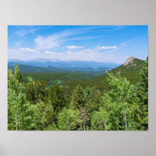 mountains and wooded valleys at golden gate canyon poster