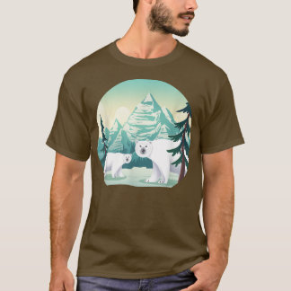 Mountains Arctic Animal Wildlife Nature Polar Bear T-Shirt