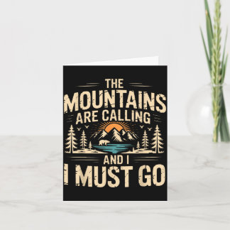 Mountains are calling &amp; must go retro 80s 90s card