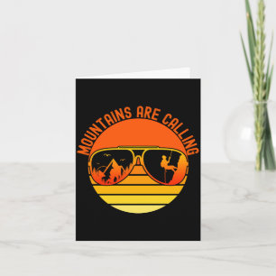Mountains are calling climber sunglasses retro card