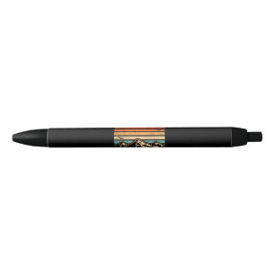 Mountains are Calling & I Must Go Retro Vintage 80 Black Ink Pen
